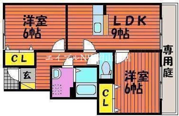 岡山駅 バス38分  福島郵便局前下車：停歩10分 1階の物件間取画像